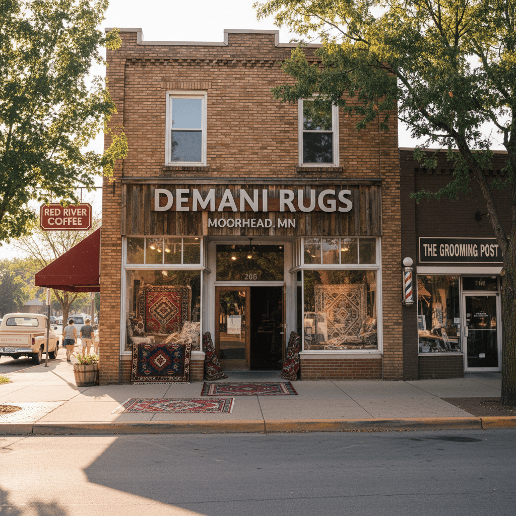 Demani Rugs location and storefront in Moorhead