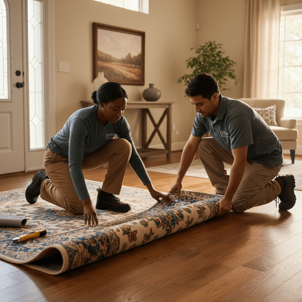 Professional rug installation service