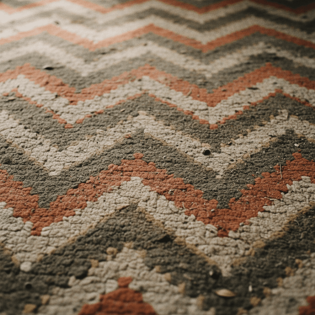 Demani rug heavily soiled before cleaning